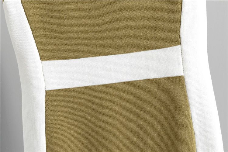 Abbigliamento da donna, maglione a righe, maniche corte, vestito aderente in maglia_voghion.com
