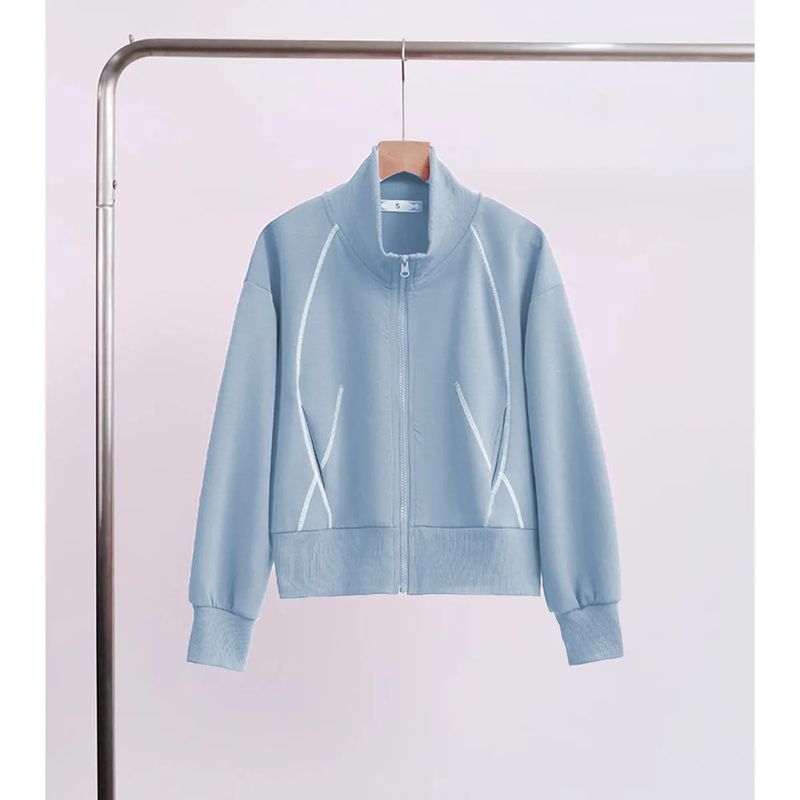 Damenbekleidung Lässige Sportanzüge für Damen Frühling und Herbst Neue Mode High-End-verdicktes Sweatshirt mit weitem Bein_voghion.com