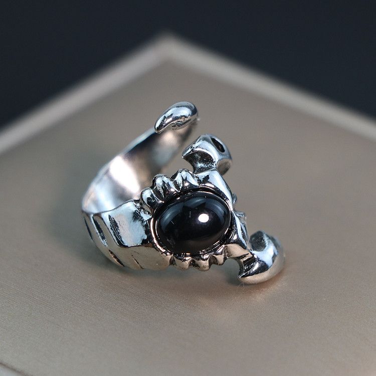 Jewelry Devil's Eye Handicraft Herren-Dominanter, trendiger, offener Hip-Hop-Ring aus Zinklegierung_voghion.com