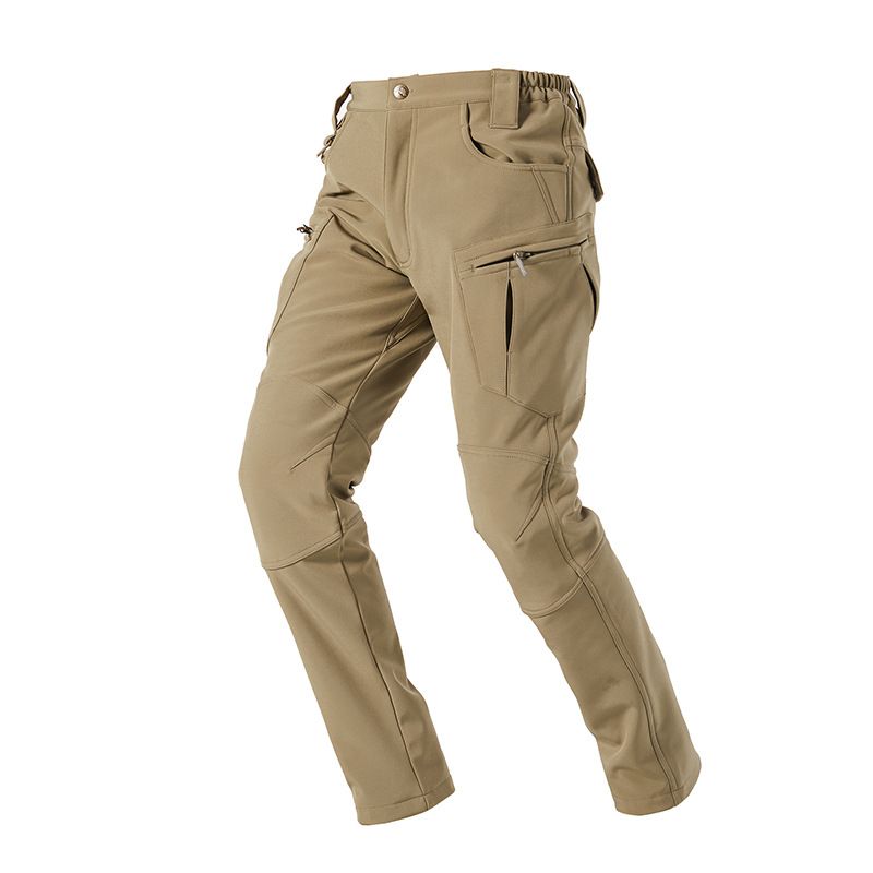X8 Bird Outdoor Casual Men's Soft Shell Long Windproof Waterproof Warm Military Enthusiast Camping Multi-Pocket Pants_voghion.com