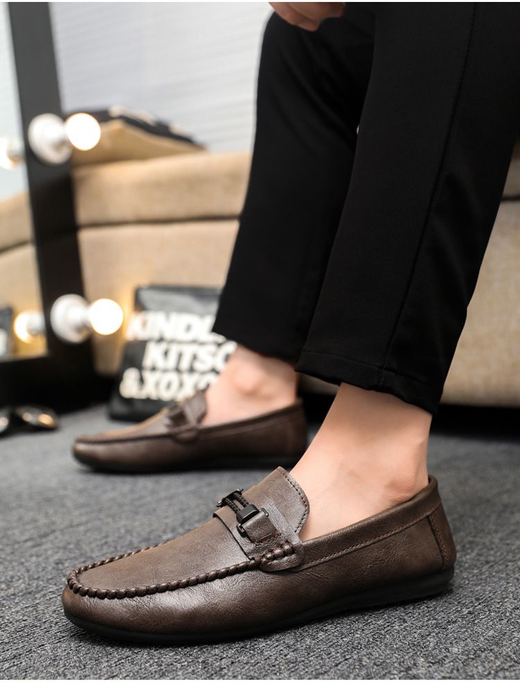 Meeste Loafers Nahast kingad Meestele Vabaajajalatsid Mokassiinid Hingavad tossud Meeste Sõidujalatsid Comfort Flats_voghion.com