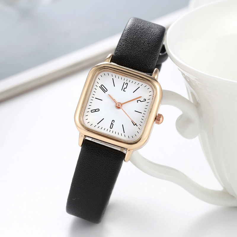 Orologio da donna alla moda, nuovo stile Instagram, serie Sen, moda digitale, minimalista, quadrato, con cintura per studenti, quadrante piccolo_voghion.com