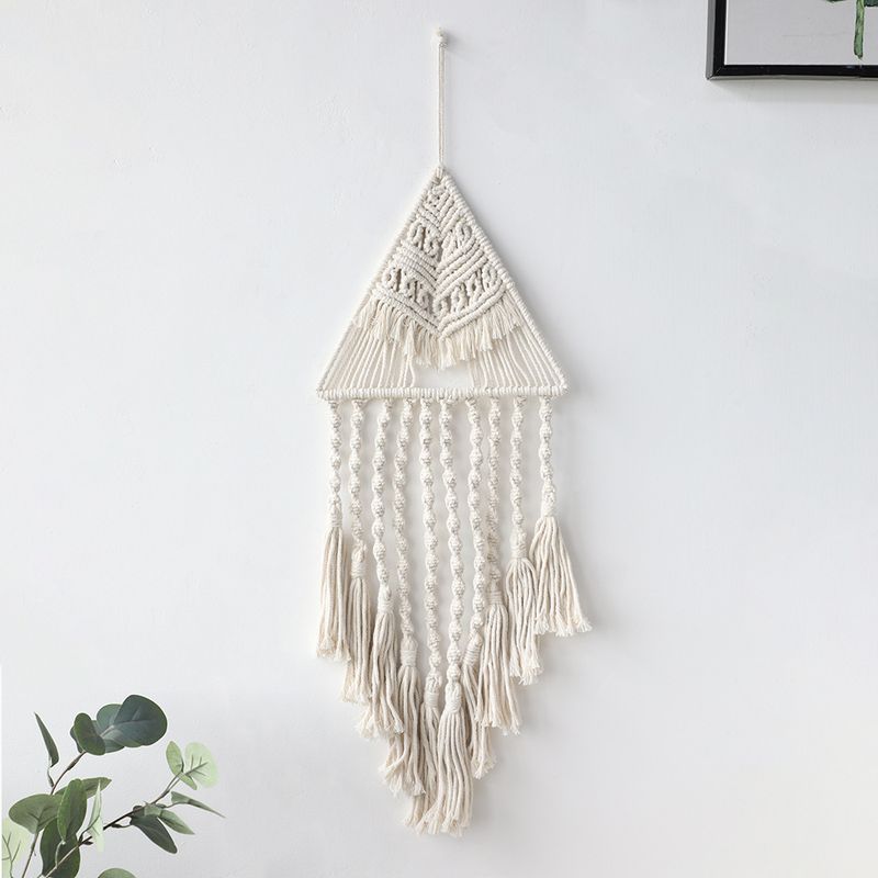 Arazzo tessuto a mano, decorazione domestica, accessori in stile bohémien, ornamenti pendenti triangolari personalizzati con acchiappasogni_voghion.com