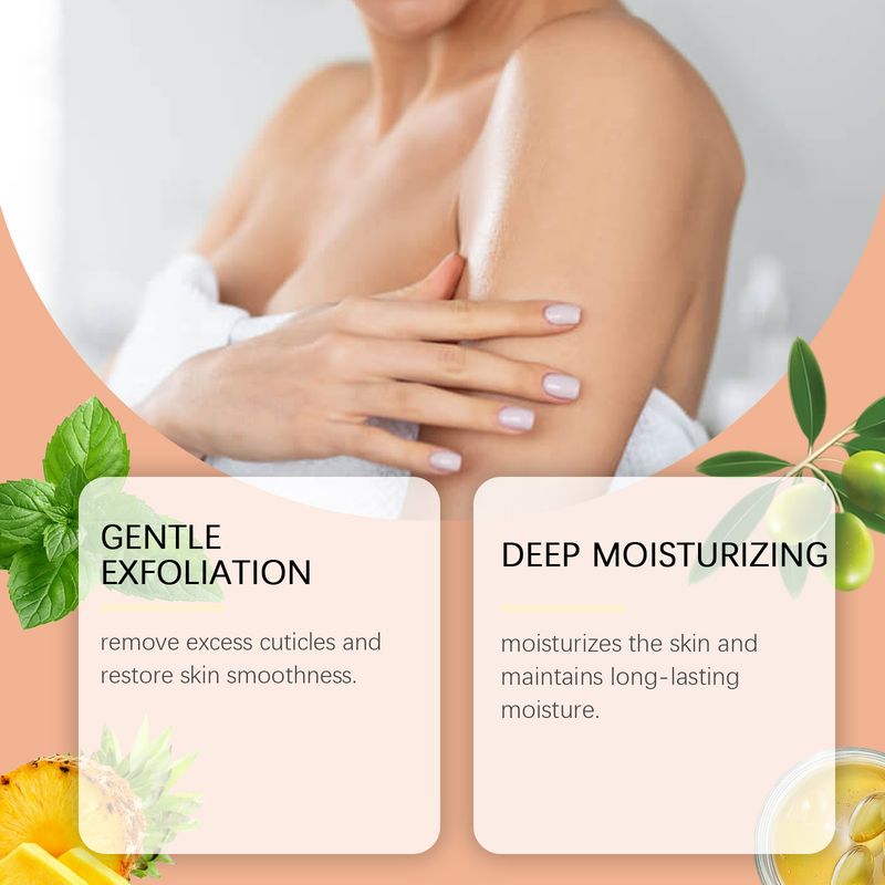 Viareline Pineapple Body Scrub Gently Cleanses Body Skin With A Soft Moisturizing Daily Treatment_voghion.com