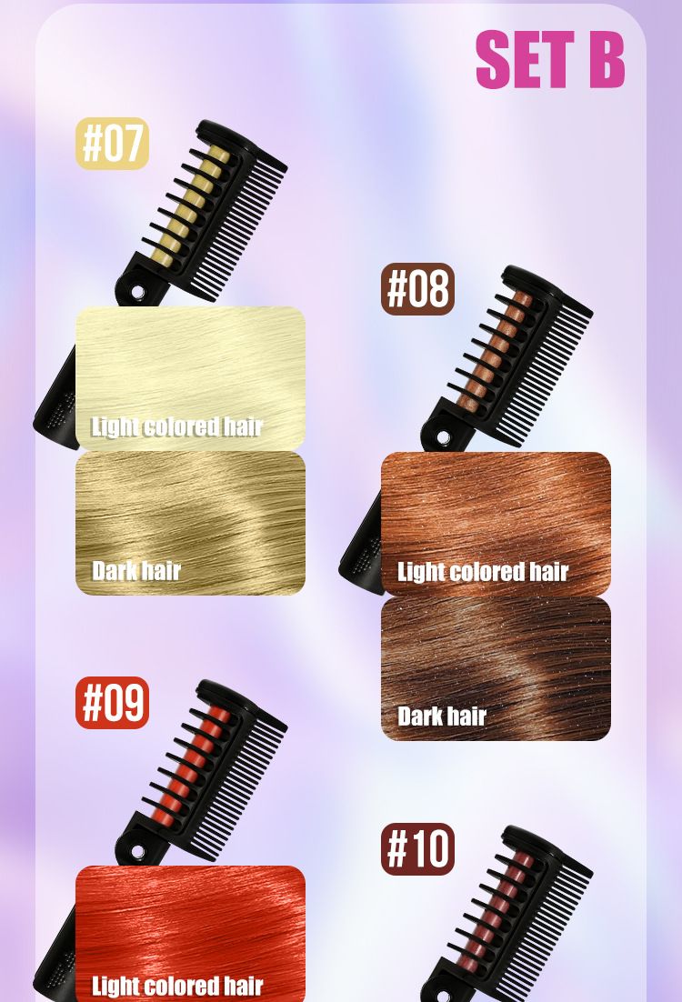 12 kleuren schitterende kamset haarverfcrème_voghion.com