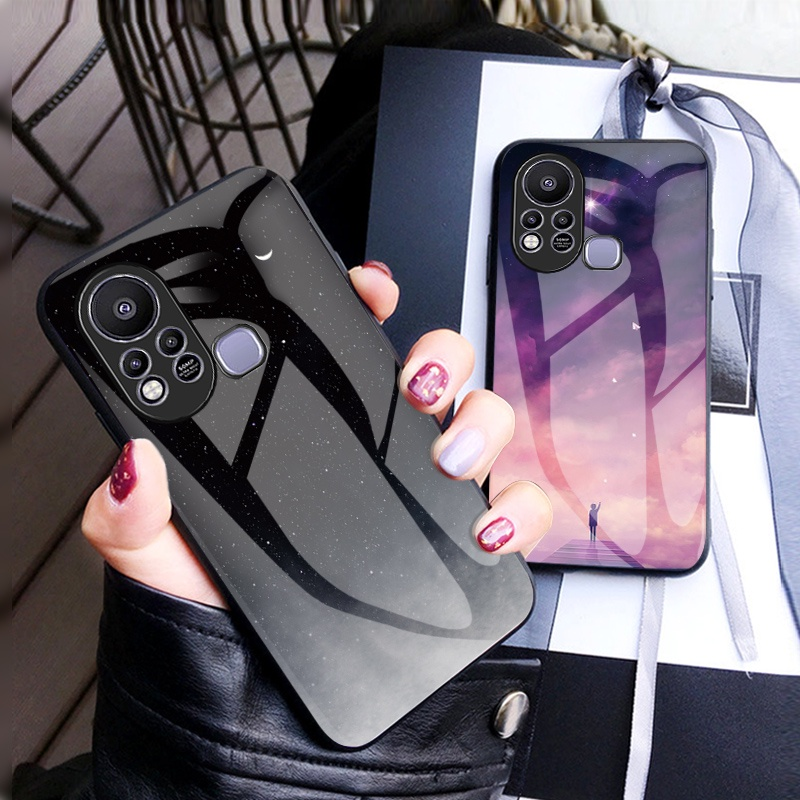 Infinix – Schutzhülle aus stoßfestem Glas, stoßfest, schwarzer Himmel, 11S, Note 10 Pro_voghion.com