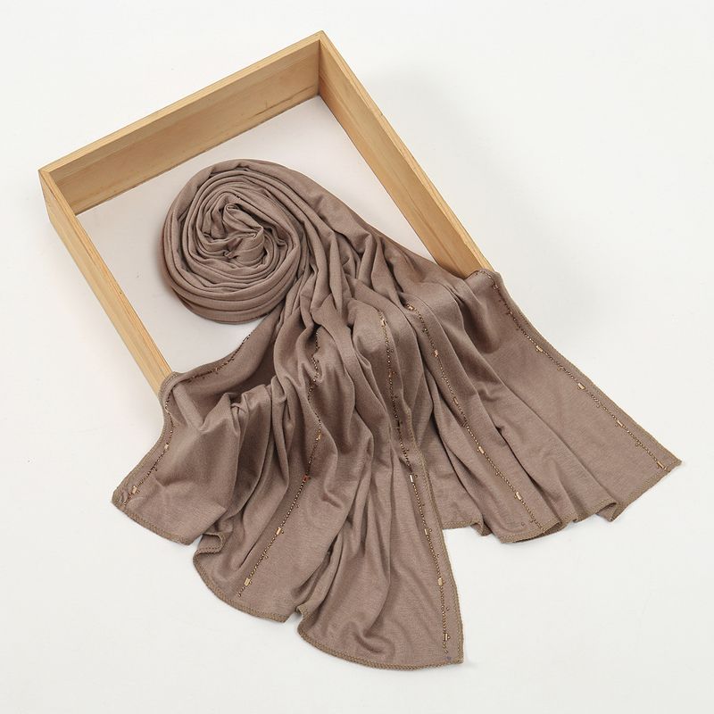 Women's Scarves New Modal Solid Color Hot Diamond Long Scarf Wholesale High Quality Breathable Soft Feel Mercerized Cotton Scarf For Women_voghion.com