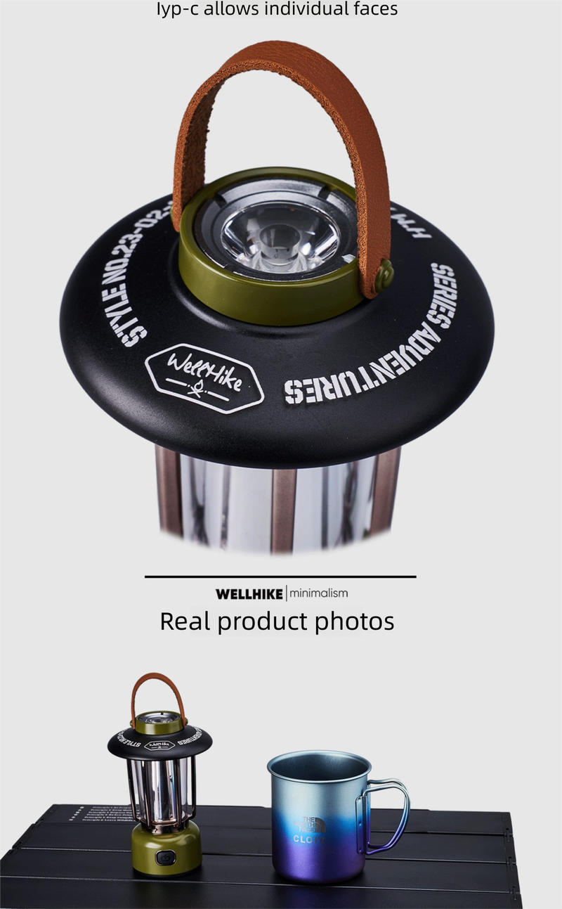 Mini-Campinglampe im Retro-Stil mit extrem langer Akkulaufzeit – Handlaterne für draußen – Geschenk_voghion.com