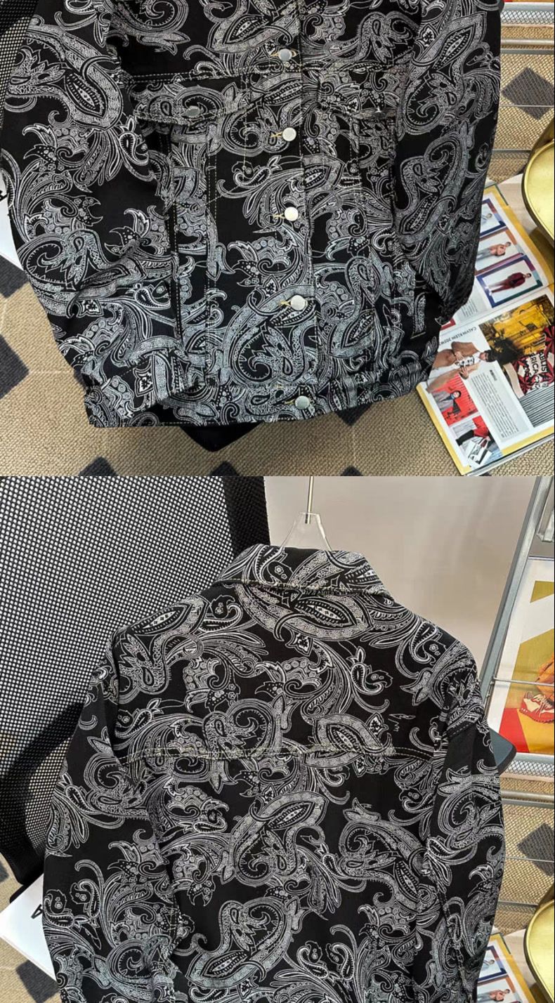 Giacca in denim stampata da uomo, giacca da uomo primavera e autunno retrò, tutti i top abbinati, giacca da marchio di moda retrò di alta strada_voghion.com