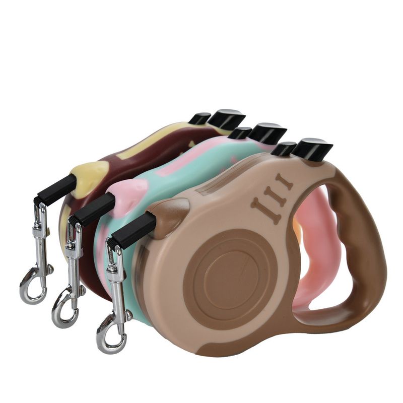 Guinzaglio retrattile automatico per cani di piccola e media taglia, a forma di osso, per esterni_voghion.com