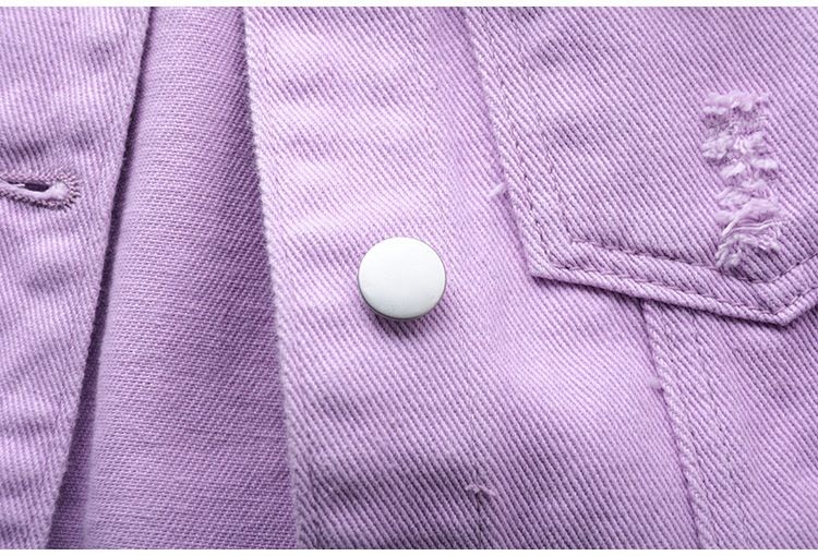 Ropa de mujer Chaleco vaquero multicolor Chaqueta corta ajustada sin mangas para mujer Cárdigan superior roto_voghion.com