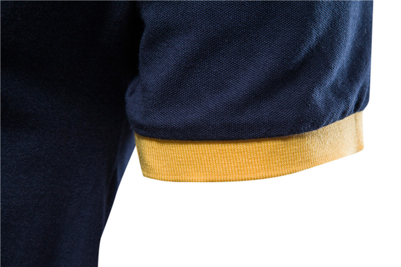 Erkek giyim Yaka spor erkek pamuklu POLO gömlek Moda rahat erkek işlemeli kısa kollu tişört_voghion.com