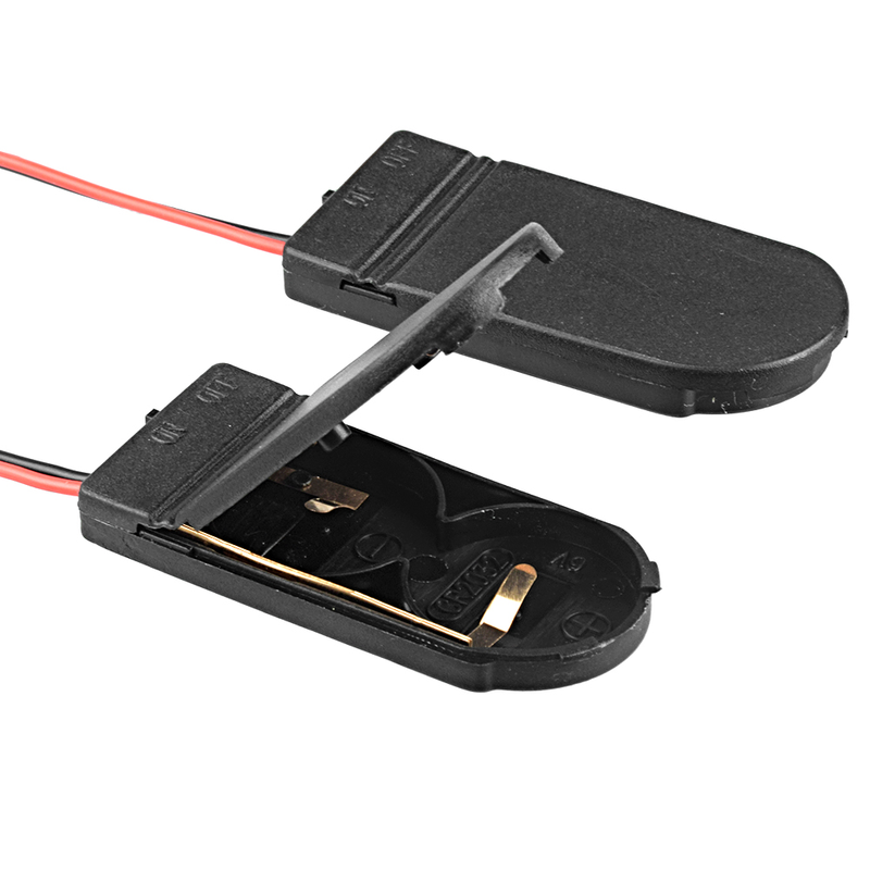 1/2/5pcs 2 Slots 3V CR2032 CR 2032 Button Coin Cell Battery Holder Case Cover With ON-OFF Switch Black White Transparent Case_voghion.com