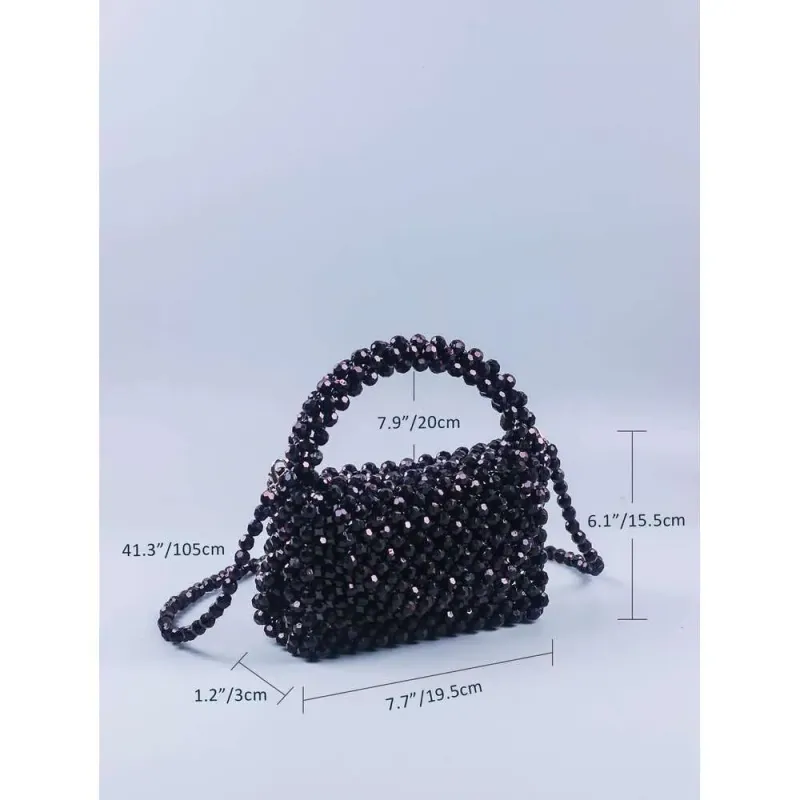 Designer 2025 2024 Nuova borsa a tracolla per cellulare, piccola borsa a tracolla con perline cave, borsa a mano con tracolla singola sottobraccio_voghion.com