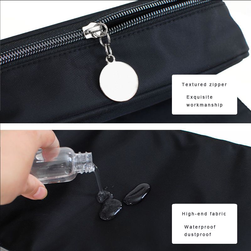 Wasserdichte Roll-Make-up-Pinseltasche aus Nylon für die Reiseorganisation_voghion.com