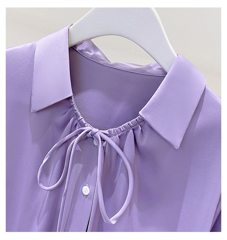 Elegantes weißes Satinhemd in Übergröße für Damen – stylische Freizeitbluse mit langen Ärmeln, bequemer Stretchstoff, erhältlich in 4XL-8XL_voghion.com