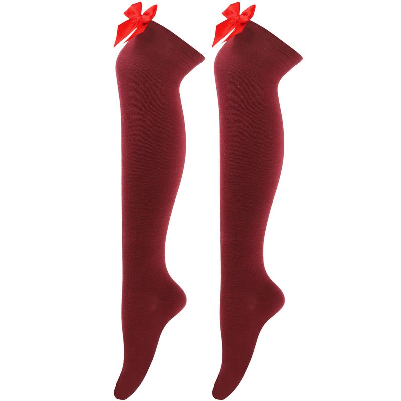 Calze sexy con fiocco per San Valentino sopra il ginocchio, calze alte, calze da donna, calze per feste di appuntamenti_voghion.com
