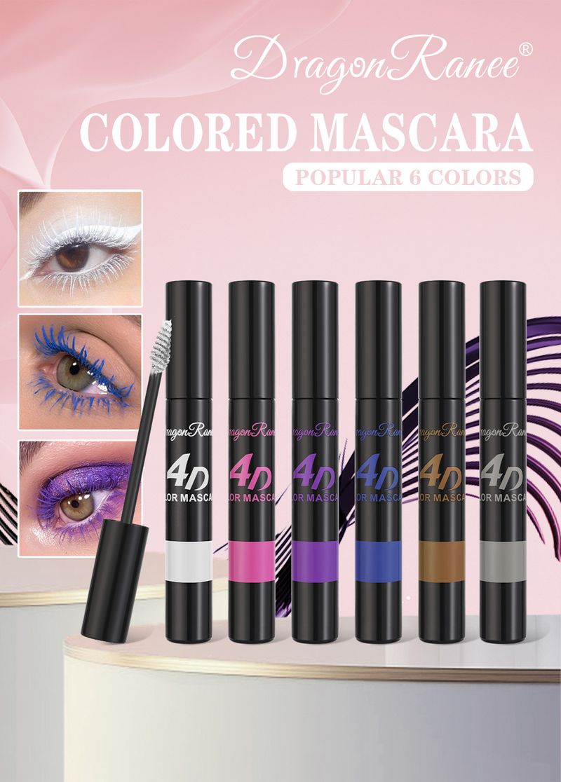 4D Bunte Mascara & wischfestes Augenbrauengel – 2-in-1 lang anhaltendes Make-up_voghion.com
