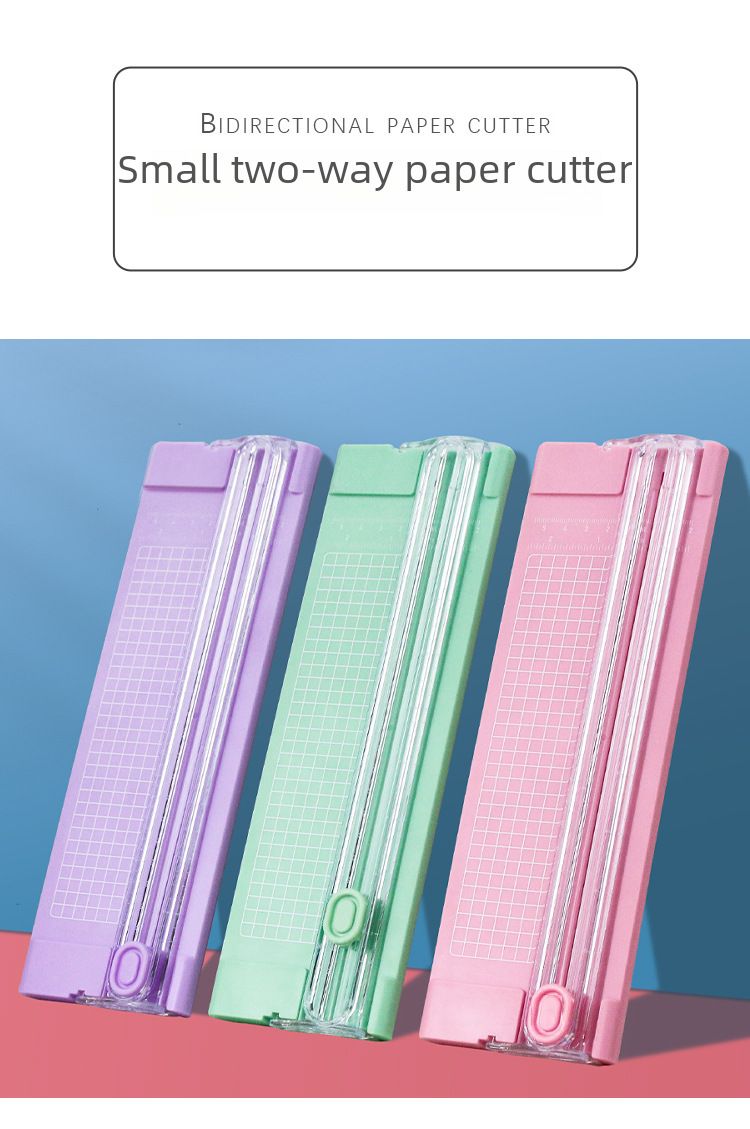 Kétirányú, kis A4-es papírvágó, mini hordozható, diákirodai papírvágóval, fotó origami vágással és vágással_voghion.com