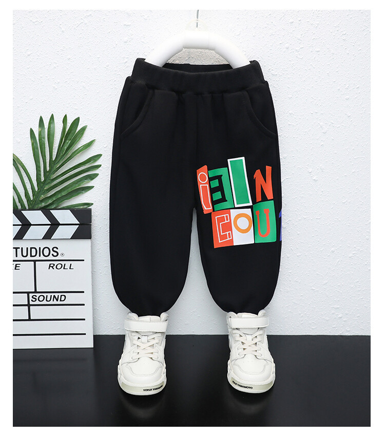 Lettera stampata per ragazzi 2023 Primavera e autunno nuovi maglione casual per bambini Set in due pezzi vestiti freschi per bambini_voghion.com
