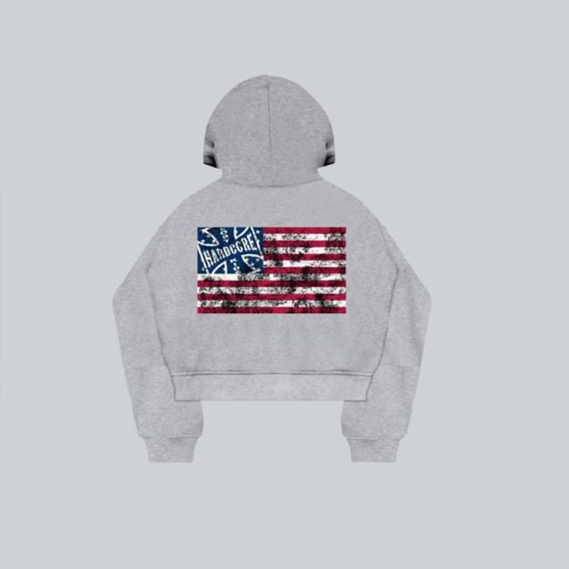 Felpa con cappuccio unisex retrò con zip – Felpa streetwear oversize con spalle scese (nero/grigio) | Capispalla unisex di ispirazione vintage, taglia S-XL_voghion.com