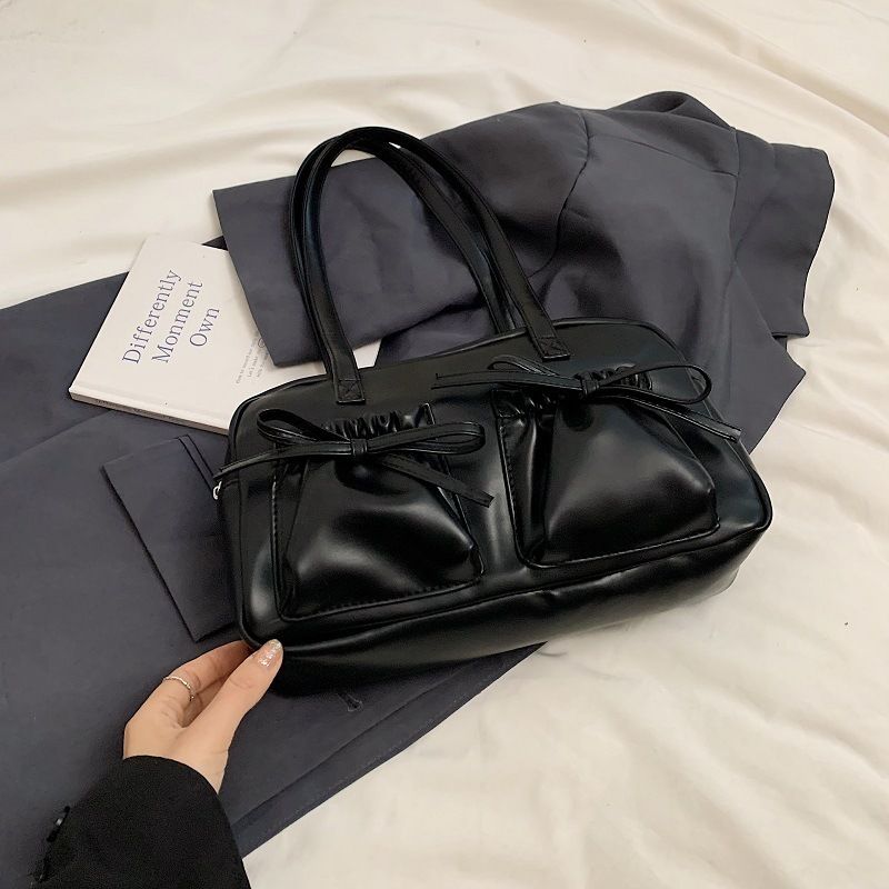 Silver Commuting Large Capacity Tote For Women 2025 New Model Shoulder Underarm Handheld Pillow Bag_voghion.com