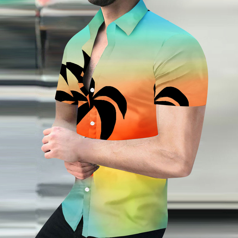 Poletna nova moška majica s kratkimi rokavi s 3D digitalnim tiskom in večjo velikostjo za prosti čas_voghion.com