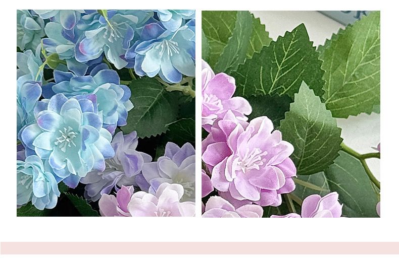 Elegant Jasmine Artificial Flowers For Home Décor, Wedding, Photography & Events - Set Of 6 Colors White, Blue, Light Pink, Light Purple, Deep Pink_voghion.com