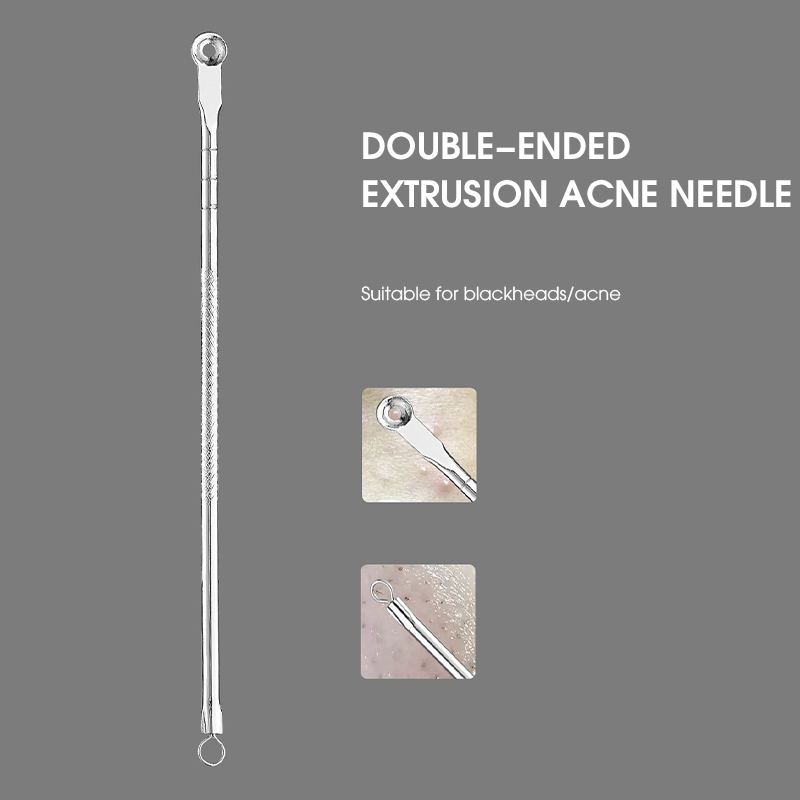 1 Set Dual Heads Acciaio inossidabile Acne Ago Brufoli Detergente per punti neri Viso Bellezza Cura della pelle Detergente per pori Nee_voghion.com