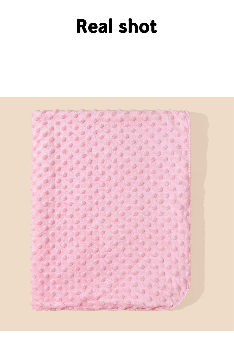 Minky Baby Blanket Tinta Unita Crystal Velvet Bean Blanket Doppio Strato Super Soft Kids Swaddle Blanket Quilt_voghion.com