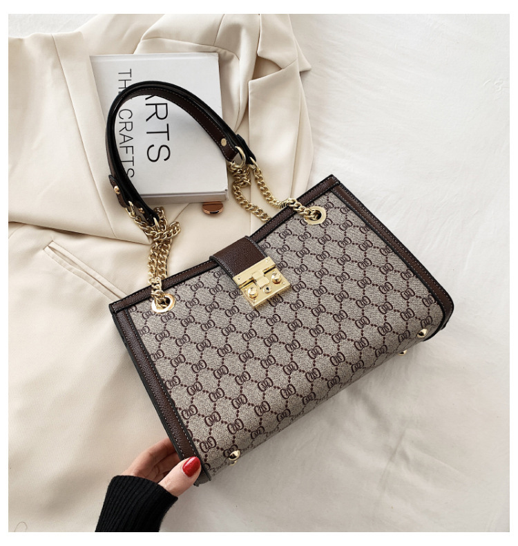 High-quality Bags For Women 2023 New Fashion Live Broadcast Large-capacity Tote Bag Printed Chain Portable Shoulder Bag For Women_voghion.com