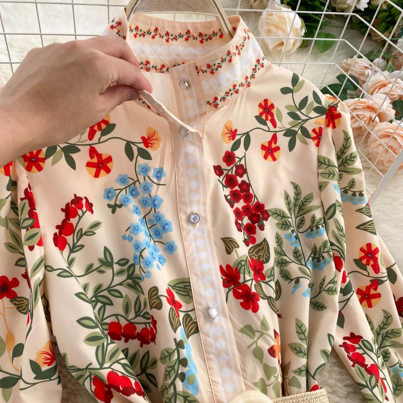 Abito da donna in stile palazzo retrò con cravatta in vita, girocollo, maniche lunghe, volant, gonna a trapezio in stile fata western_voghion.com