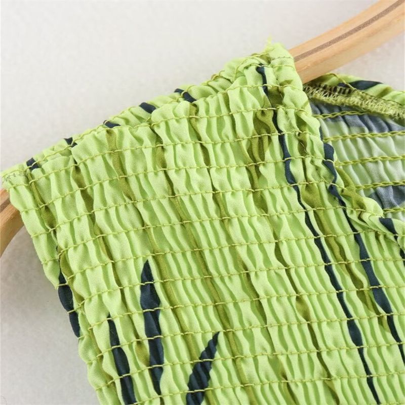 Women's Clothing Fashion Printed Round Neck Sleeveless Lace Up Vest Top Casual Street Style Trousers Suit_voghion.com