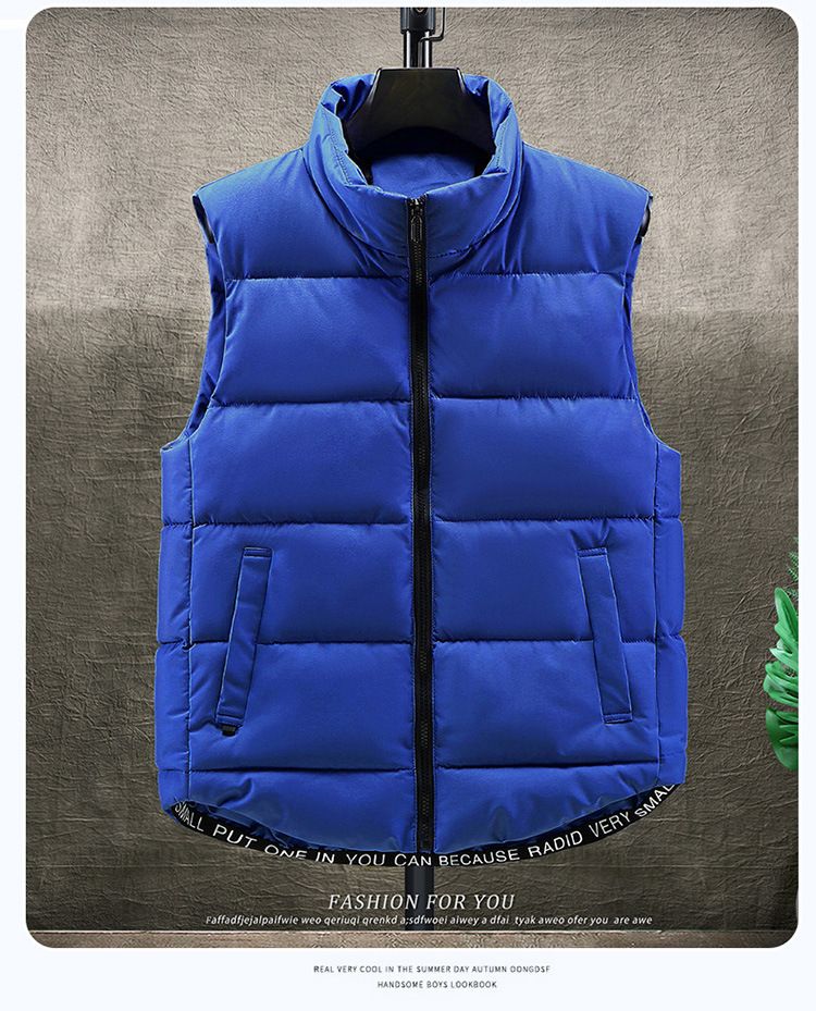 Herrenbekleidung Plus Size New Style Stehkragen Baumwollweste Weste Jacke Arbeitskleidung Klasse Uniform Druck Logo_voghion.com