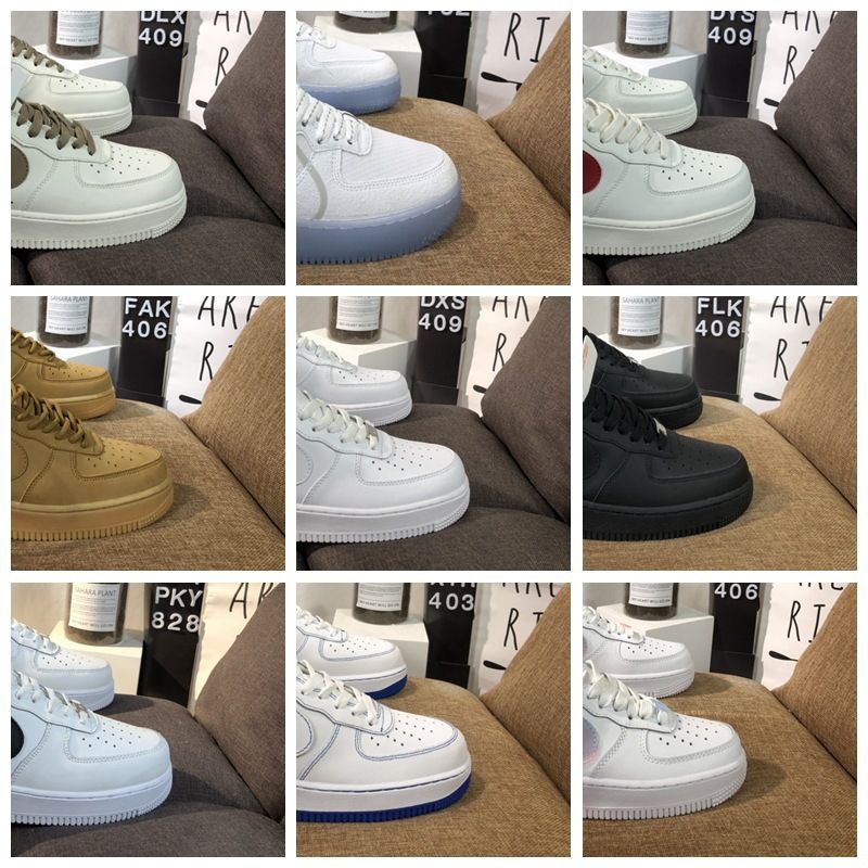 Nuove scarpe sportive casual da uomo e da donna Air New No.1 Low Cut originali, di marca Pure White, con marchio Co._voghion.com