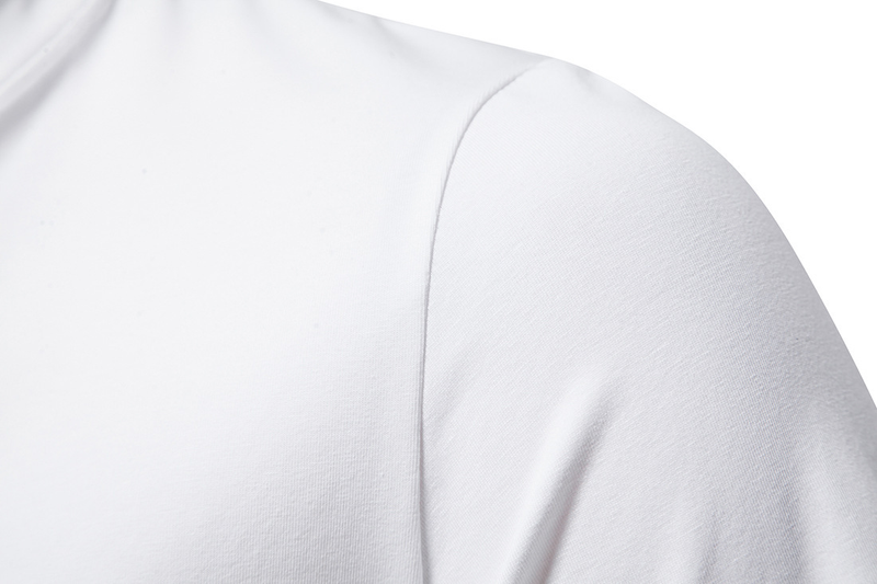 23 años nuevos hombres con cuello en V profundo de manga corta con base elástica, camiseta de verano con cuello levantado_voghion.com