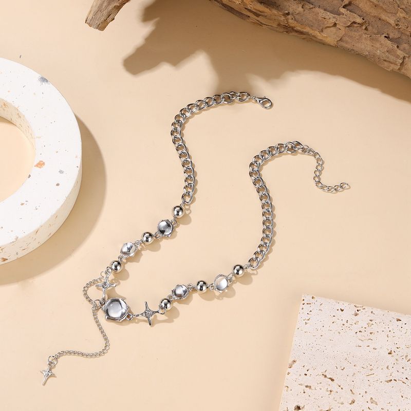 Accessori per pendenti sottili con perline rotonde stellate versatili alla moda, nuova collana personalizzata_voghion.com