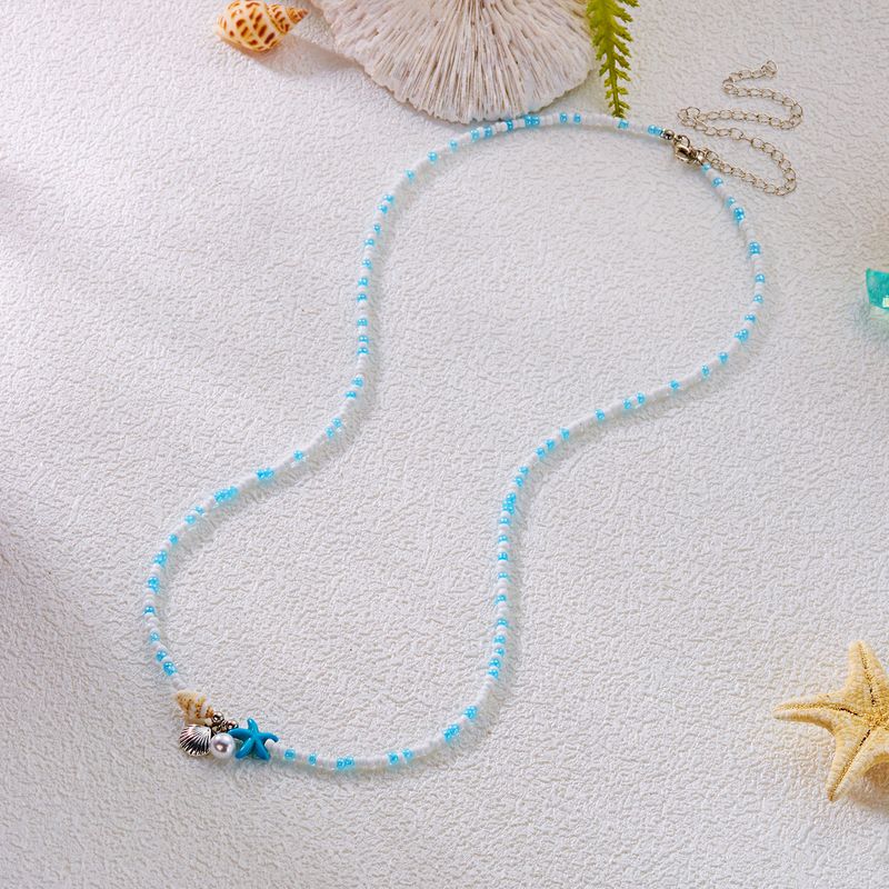 Chaîne de taille bohème tendance pour femme, style créatif, en forme d'étoile de mer, de conque et de perles_voghion.com