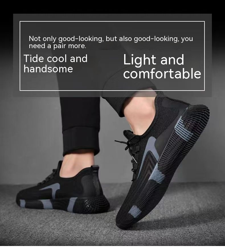Herren-Arbeitsschuhe, Sportschuhe, Freizeitschuhe, Turnschuhe, Gummisohle, Fußgewölbeunterstützung, vielseitig, leicht zu reinigen, Schuhwerk, Turnschuhe_voghion.com