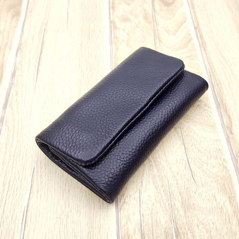 Oberschicht-Rindsleder mit Litschi-Textur, große Geldbörse mit Geldklammer, praktischer Schlüsselhalter_voghion.com