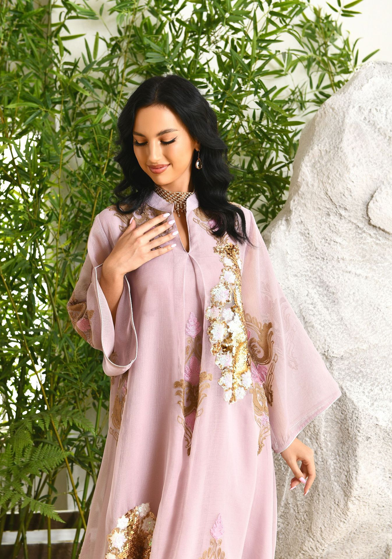 Muslimische Abaya Mit Seilstickerei, Damenrobe, Tradicionell, Modern, Wunderschön, Ramadan_voghion.com