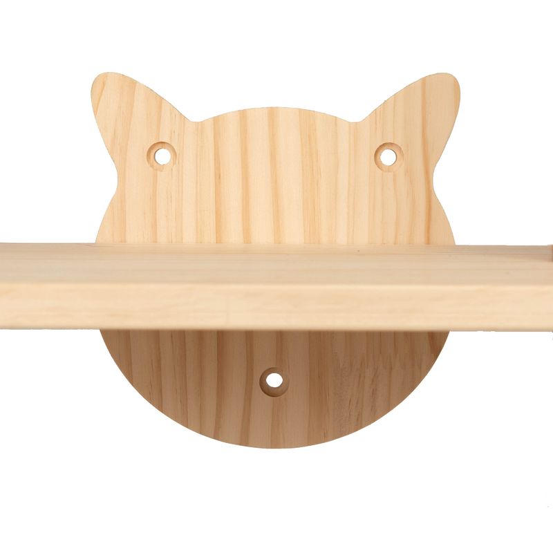 Wall-Mounted Cat Scratching Pad for Small to Large Cat, Indoor Wood Cat Tree with Hammock, Cat Scratcher Perch_voghion.com