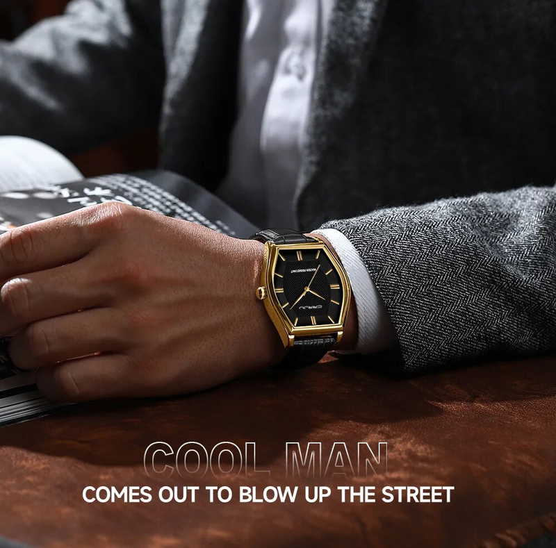 Quarzo ultra sottile per polso sportivo impermeabile da uomo in acciaio a maglia sottile casual_voghion.com