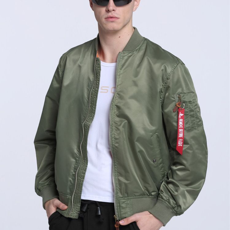 CT New Spring And Autumn Thin Plus Size Sports Casual Stand Collar Air Force MA1 Pilot Men's Baseball Jacket_voghion.com