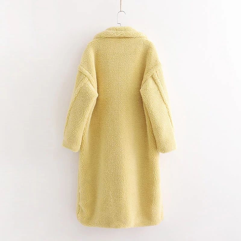 Nuova collezione autunno e inverno in cotone, giacca in lana d'agnello in stile famoso su internet, cappotto medio-lungo da donna, cotone_voghion.com