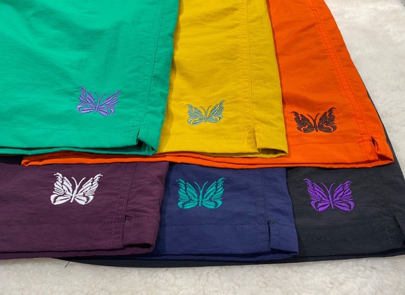 Herren Shorts mit Schmetterlingsstickerei, schnelltrocknend, lockere, lässige Strandhose_voghion.com