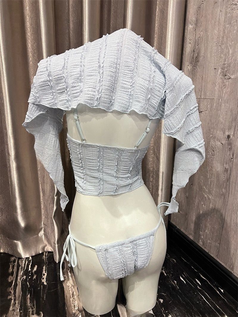 Maillot de bain trois pièces sexy et amincissant pour femme, style coréen, luxueux, avec source chaude et fente_voghion.com
