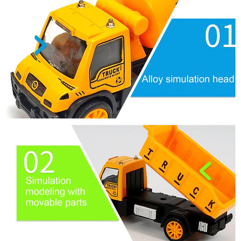 Mini pelle mélangeur Dumper tracteur camion modèle voiture jouets véhicule d'ingénierie_voghion.com