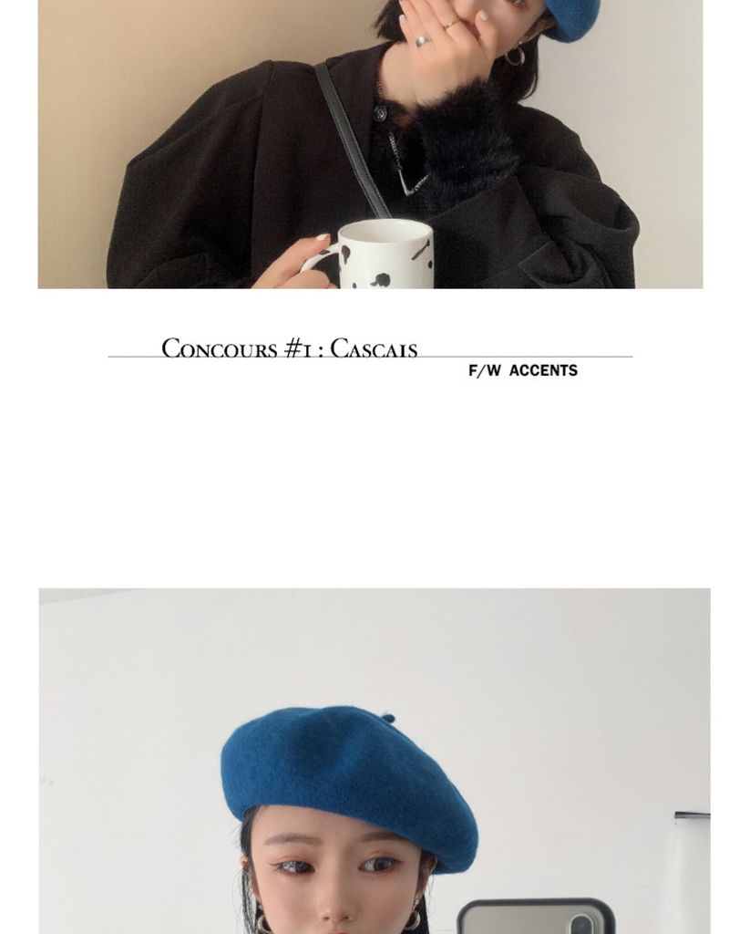 Beret Female British Vintage Autumn and Winter Japanese Wool Painter Hat_voghion.com