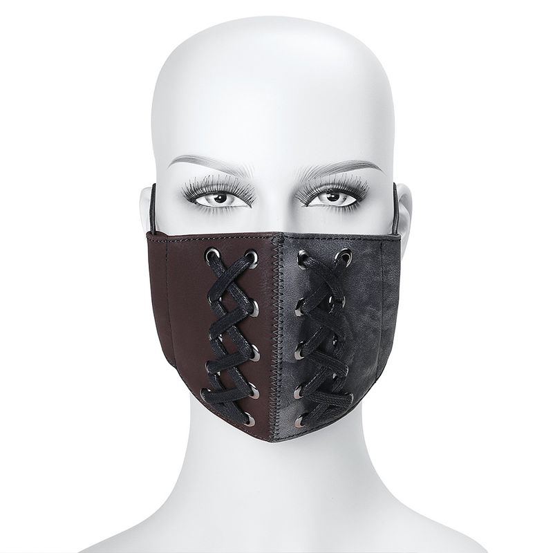 2023 New Punk Halloween Party Props Outdoor Dustproof Replaceable Filter PM2.5 Color Block Mask_voghion.com